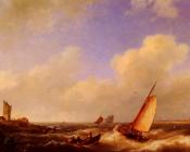 The Scheldt River At Flessinghe - 约翰内斯·赫曼努斯·库库克